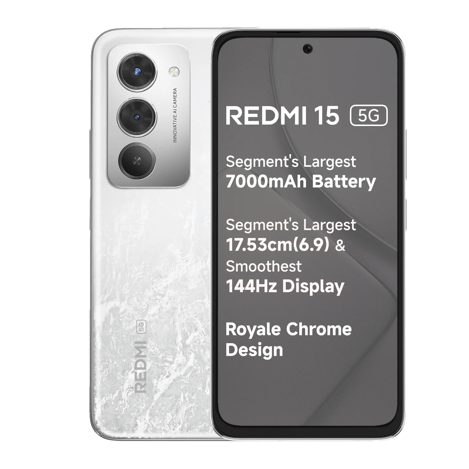 REDMI 15 5G (Frosted White, 128 GB)  (6 GB RAM)