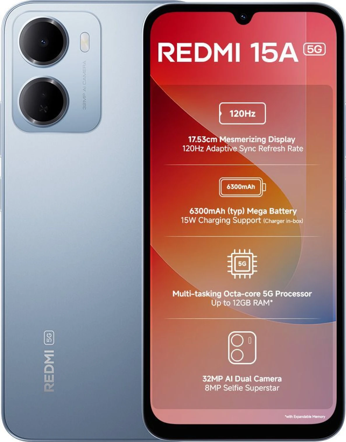 Redmi 15A 5G Awesome Blue(4/64GB)-XIAOMI-MI FOCUS